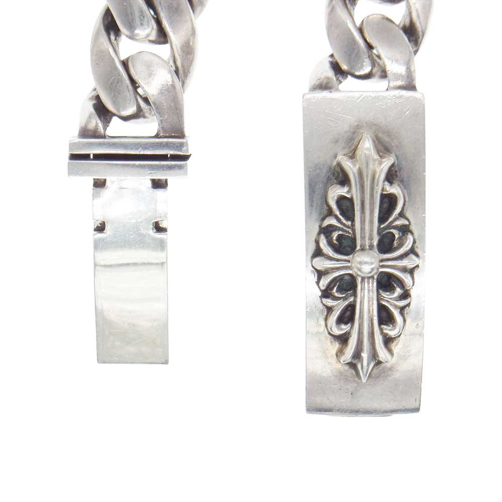 CHROME HEARTS クロムハーツ（原本有） ID FLRL CROSS 13LINK フローラル クロス ID ブレスレット 13リンク シルバー系【中古】