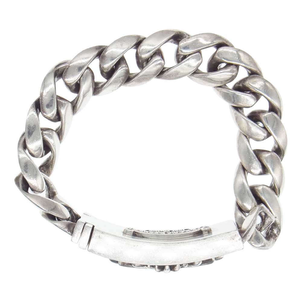 CHROME HEARTS クロムハーツ（原本有） ID FLRL CROSS 13LINK フローラル クロス ID ブレスレット 13リンク シルバー系【中古】