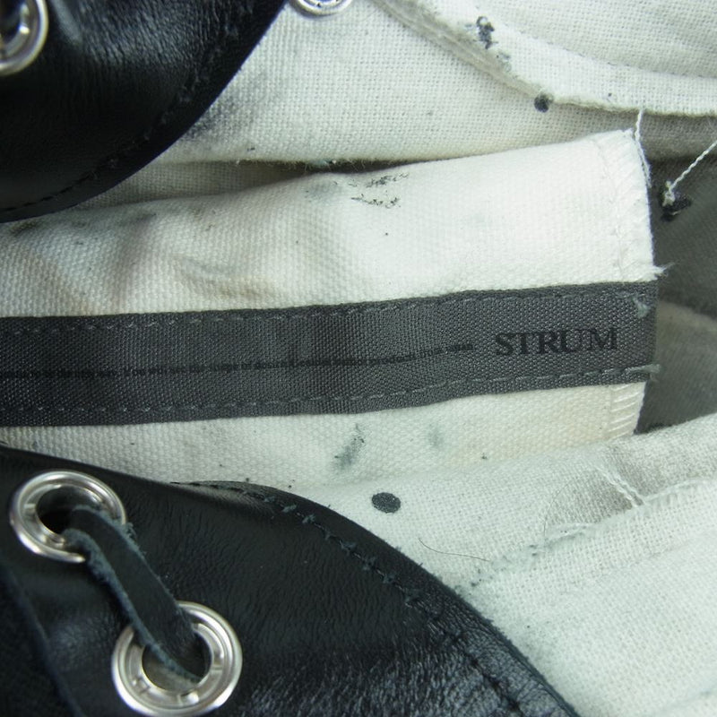STRUM ストラム WHITE REVOLT ホワイト リボルト ペイント 加工 ハイカット スニーカー ホワイト系 グレー系 ブラック系 39【中古】