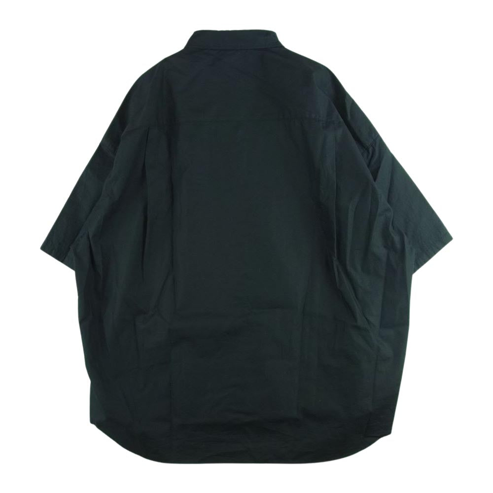 NEIGHBORHOOD ネイバーフッド 23SS 231BENH-SHM01 OVER SHIRT SS ロゴ 刺繍 オーバーサイズ 半袖 シャツ ブラック系 L【美品】【中古】
