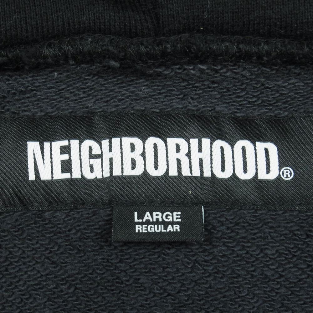 NEIGHBORHOOD ネイバーフッド 22AW 222UWFTN-CSM01S Futura Laboratories フューチュララボラトリーズ HOMESPRAY FL-007 HOODED LS ホームスプレー 切替 プリント パーカー ブラック系 グレー系 L【中古】