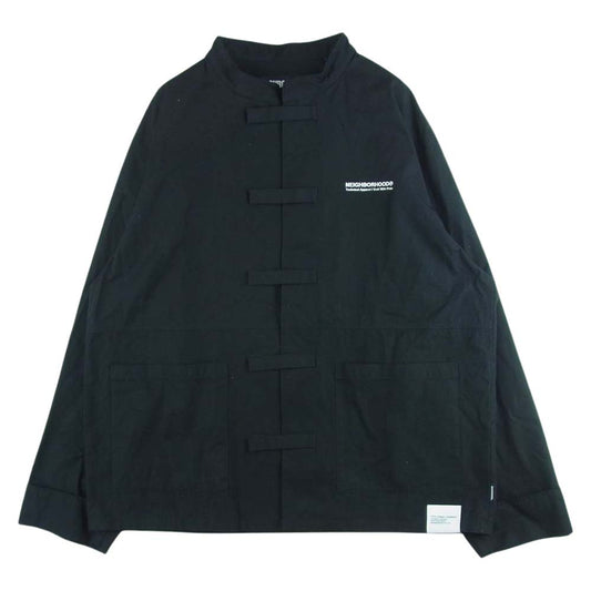 NEIGHBORHOOD ネイバーフッド 23SS 231AQNH-JKM03 RIPSTOP KF JACKET リップストップ カンフー ジャケット ブラック系 L【美品】【中古】