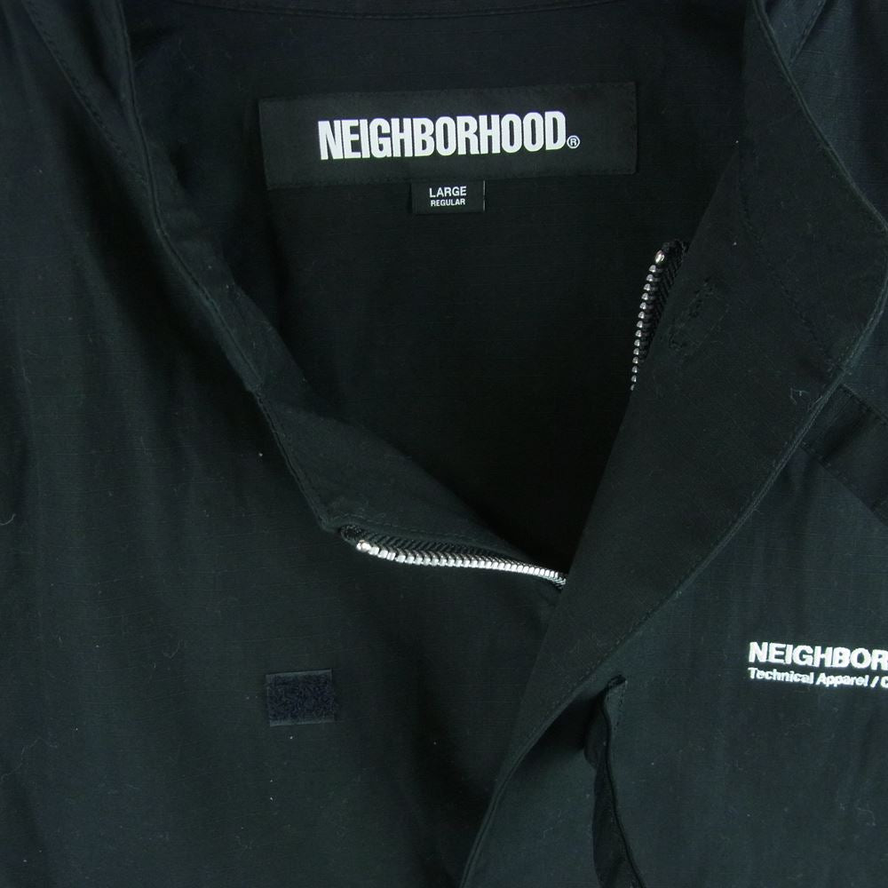 NEIGHBORHOOD ネイバーフッド 23SS 231AQNH-JKM03 RIPSTOP KF JACKET リップストップ カンフー ジャケット ブラック系 L【美品】【中古】
