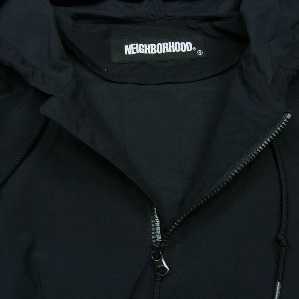NEIGHBORHOOD ネイバーフッド 21SS 211TSNH-JKM02 ANORAK N-JKT アノラック ロゴ プリント パーカー ジャケット ブラック系 L【中古】