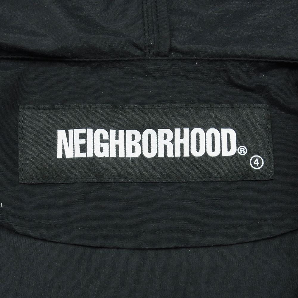 NEIGHBORHOOD ネイバーフッド 21SS 211TSNH-JKM02 ANORAK N-JKT アノラック ロゴ プリント パーカー ジャケット ブラック系 L【中古】