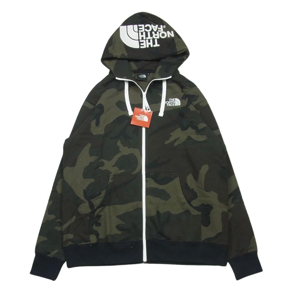 THE NORTH FACE ノースフェイス NT11957 Novelty Rearview FullZip Hoodie ノベルティ リアビュー フルジップ フーディ ジップ パーカー カモ WC ウッドランドカモ XL【新古品】【未使用】【中古】