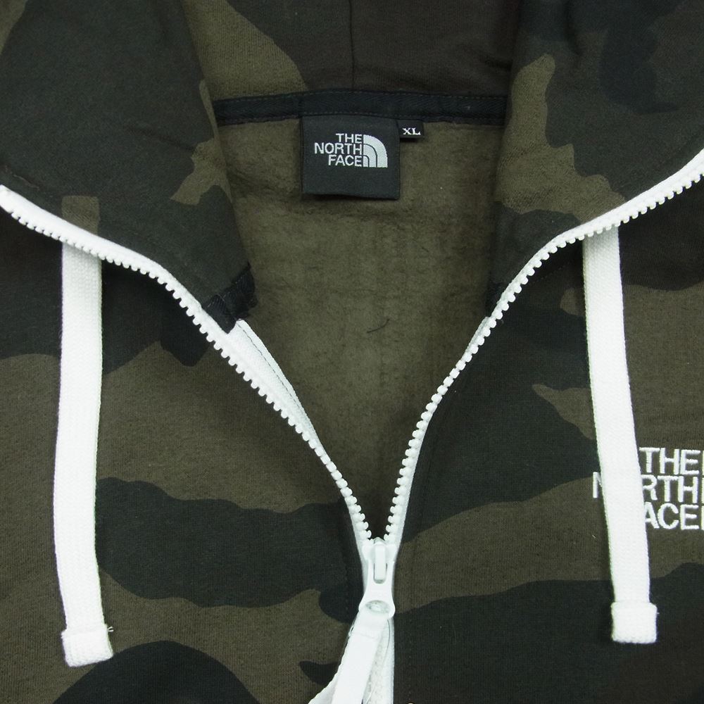 THE NORTH FACE ノースフェイス NT11957 Novelty Rearview FullZip Hoodie ノベルティ リアビュー フルジップ フーディ ジップ パーカー カモ WC ウッドランドカモ XL【新古品】【未使用】【中古】