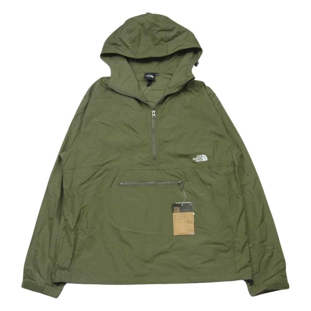 THE NORTH FACE ノースフェイス NP21735 Compact Anorak コンパクト アノラック パーカ ジャケット BG バーントオリーブ XL【新古品】【未使用】【中古】