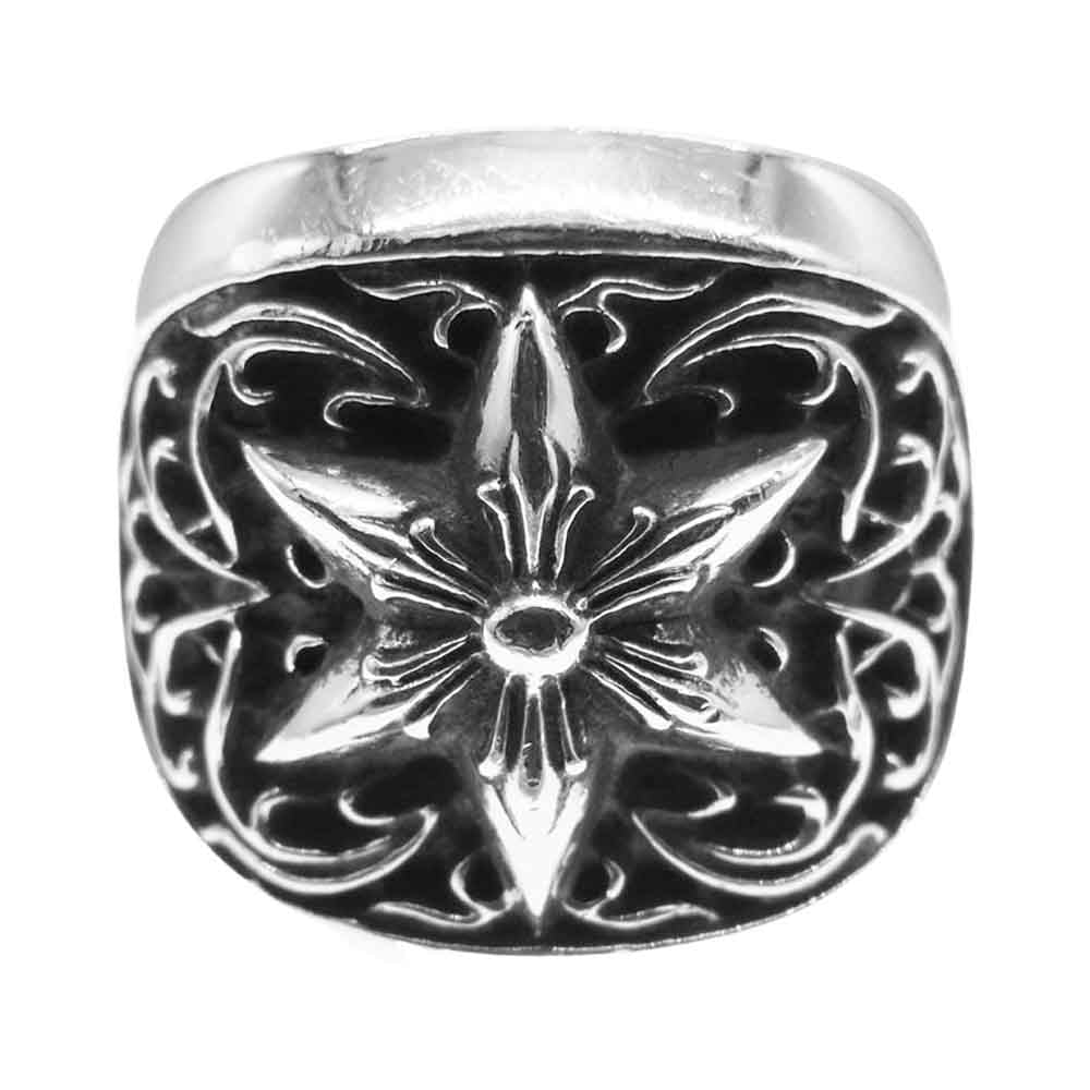 CHROME HEARTS クロムハーツ（原本有） CLASSIC OVAL STAR RING クラシック オーバルスター リング シルバー系 26号【中古】