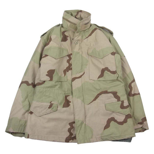 アメリカ軍 8415-01-325-6438 90s COAT COLD WEATHER FIELD CLASS M-65 ライナー付フィールド ジャケット デザートカモ ベージュ系 S【中古】