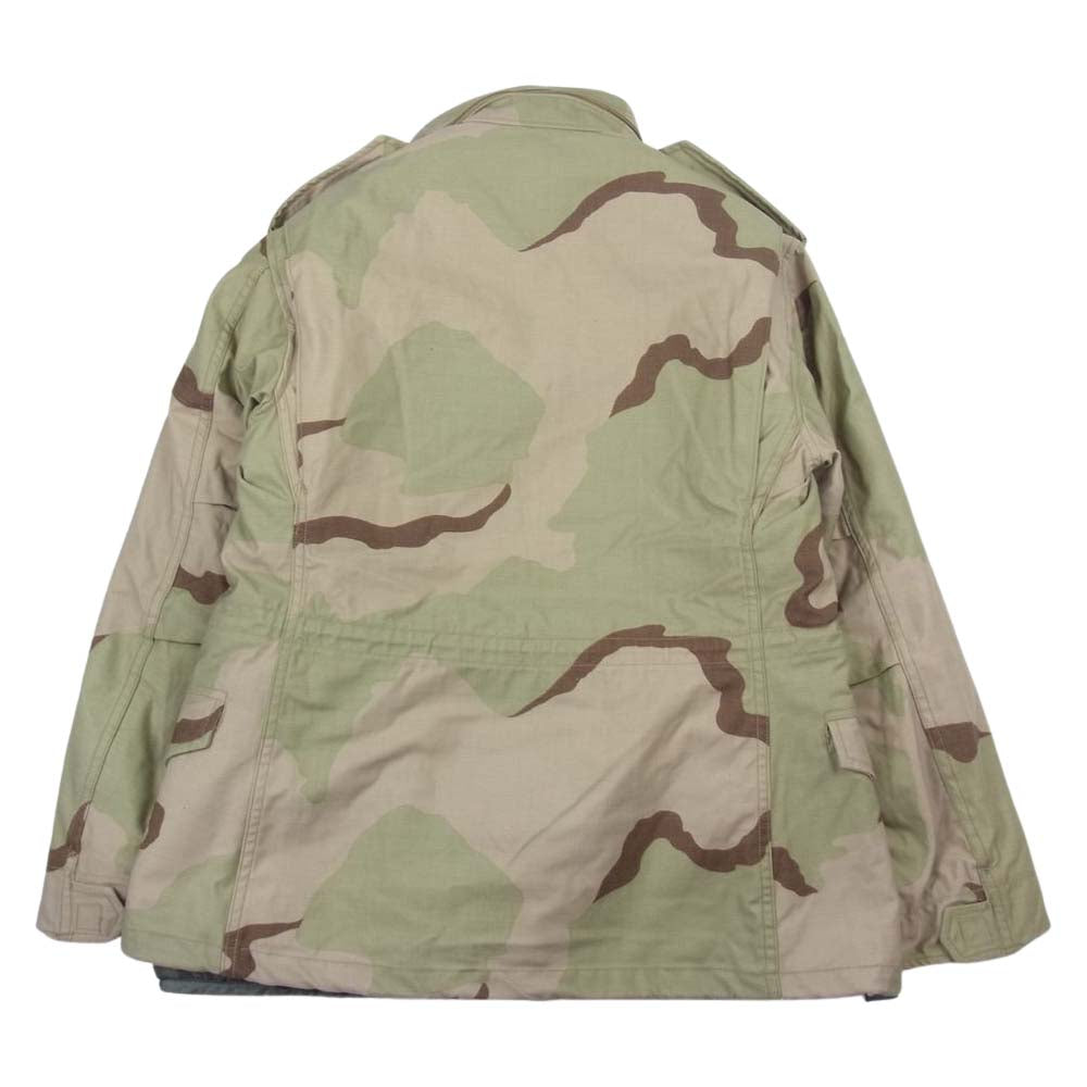 アメリカ軍 8415-01-325-6438 90s COAT COLD WEATHER FIELD CLASS M-65 ライナー付フィールド ジャケット デザートカモ ベージュ系 S【中古】