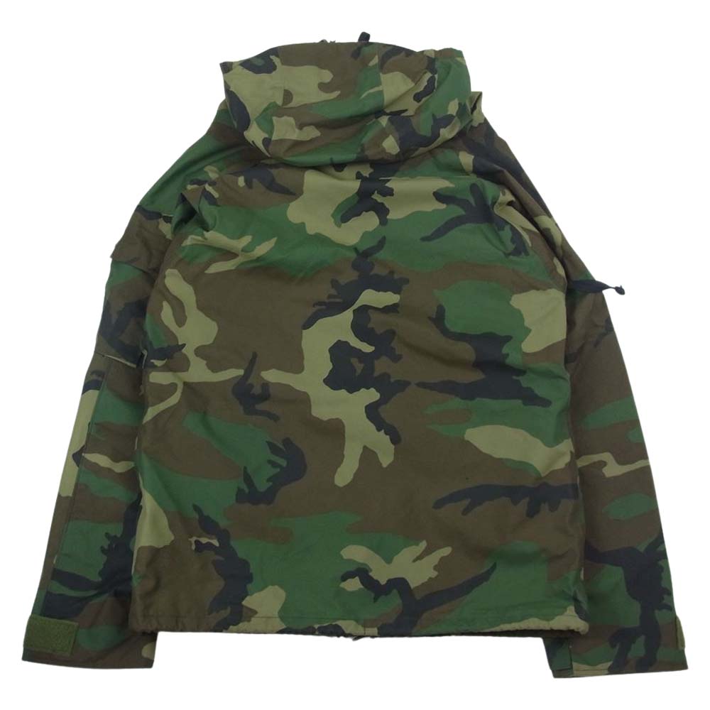 アメリカ軍 8415-01-228-1312 80s ECWCS エクワックス 前期型 PARKA EXTENDED COLD WEATHER GORE-TEX ゴアテックス コールドウェザー パーカ ジャケット ウッドランドカモ カーキ系 S【中古】