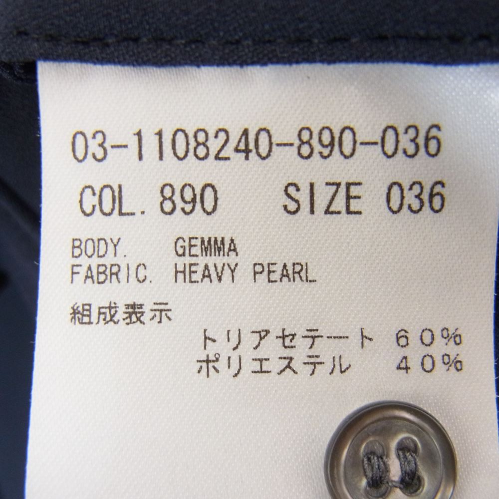 theory セオリー luxe リュクス 長袖 シャツ ブラウス ネイビー系 36【中古】