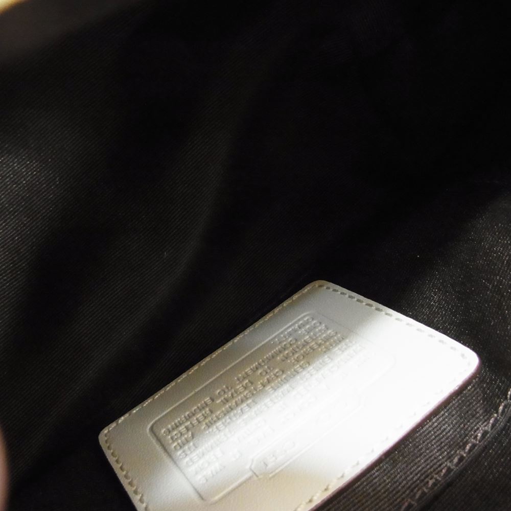 COACH コーチ シグネチャー ミニ ハンド バッグ ライトグリーン系【中古】