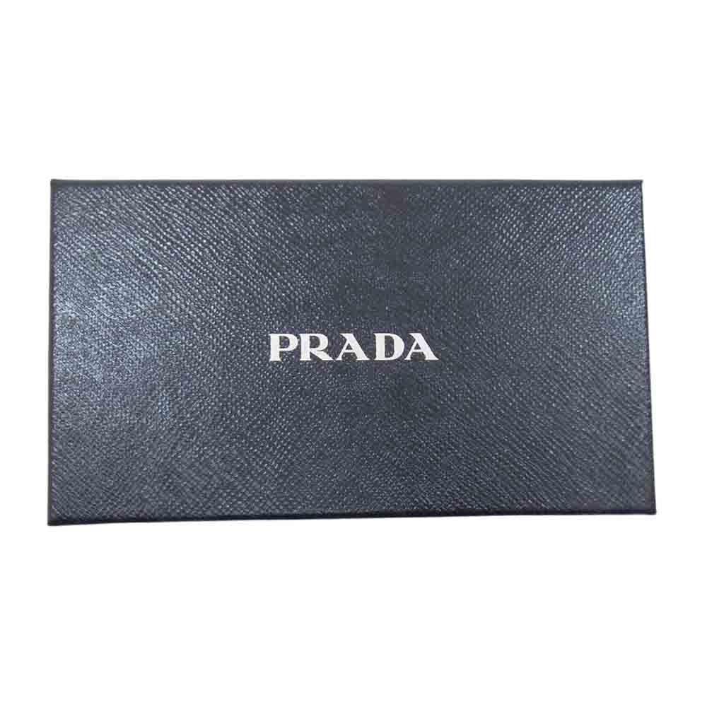 PRADA プラダ 1M1132 SAFFIANO METAL サフィアーノ メタル 二つ折り 長財布 オレンジ系【中古】