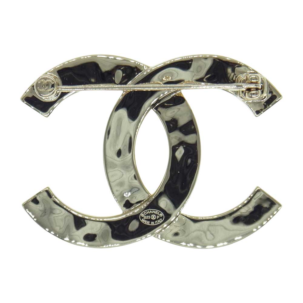 CHANEL シャネル B23P ココマーク ストーン ブローチ ゴールド系【中古】