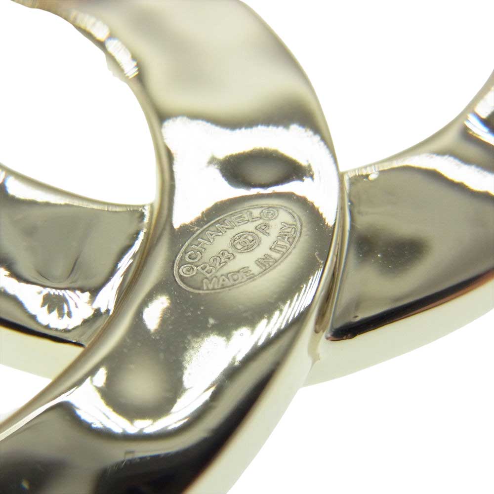 CHANEL シャネル B23P ココマーク ストーン ブローチ ゴールド系【中古】