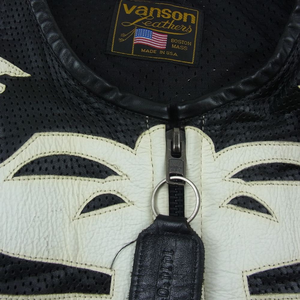 VANSON バンソン BONE JACKET カスタム ボーン パンチングレザー