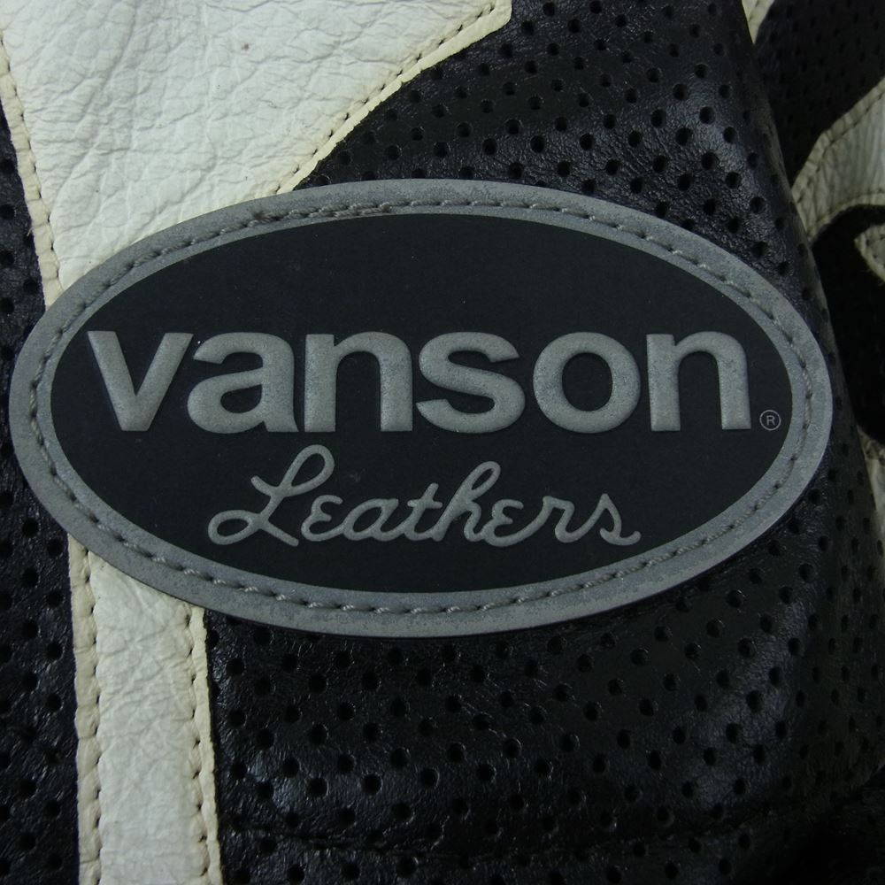 VANSON バンソン BONE JACKET カスタム ボーン パンチングレザー ライダース ジャケット  ブラック系【中古】