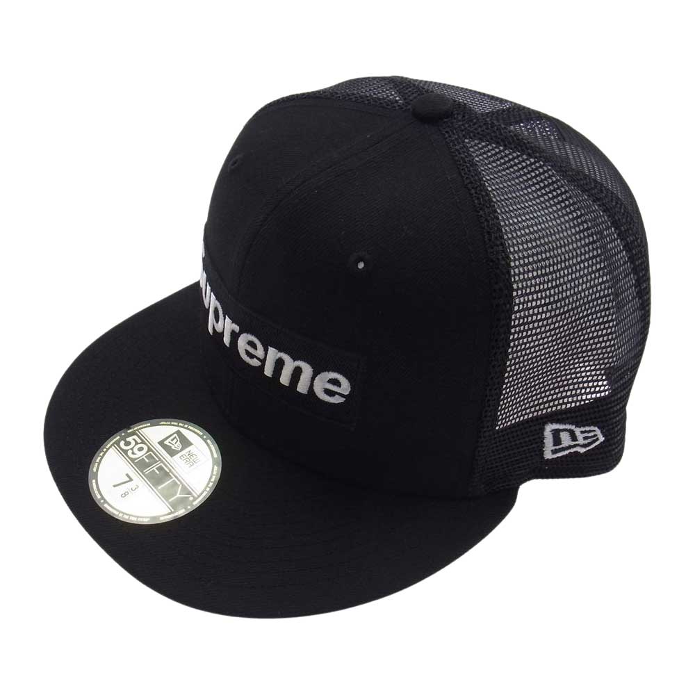 Supreme シュプリーム 23SS Box Logo New Era ニューエラ ボックスロゴ メッシュ キャップ ブラック系 58.7cm【新古品】【未使用】【中古】