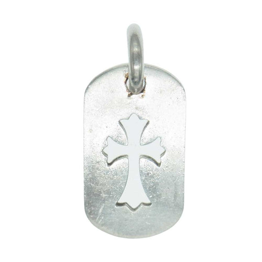 CHROME HEARTS クロムハーツ（原本無） DT SML CO CRS スモール カットアウト ドッグタグ ペンダントトップ シルバー系【中古】