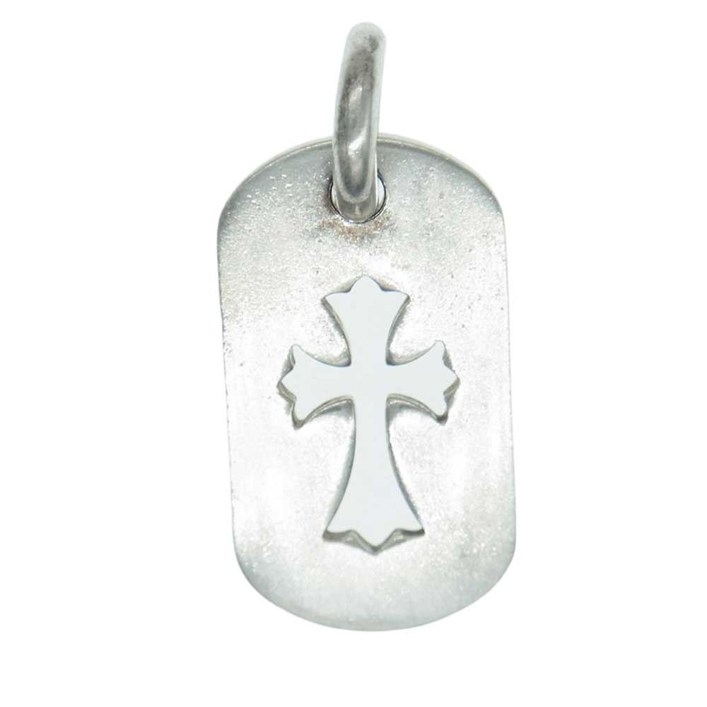 CHROME HEARTS クロムハーツ（原本無） DT SML CO CRS スモール カットアウト ドッグタグ ペンダントトップ シルバー系【中古】