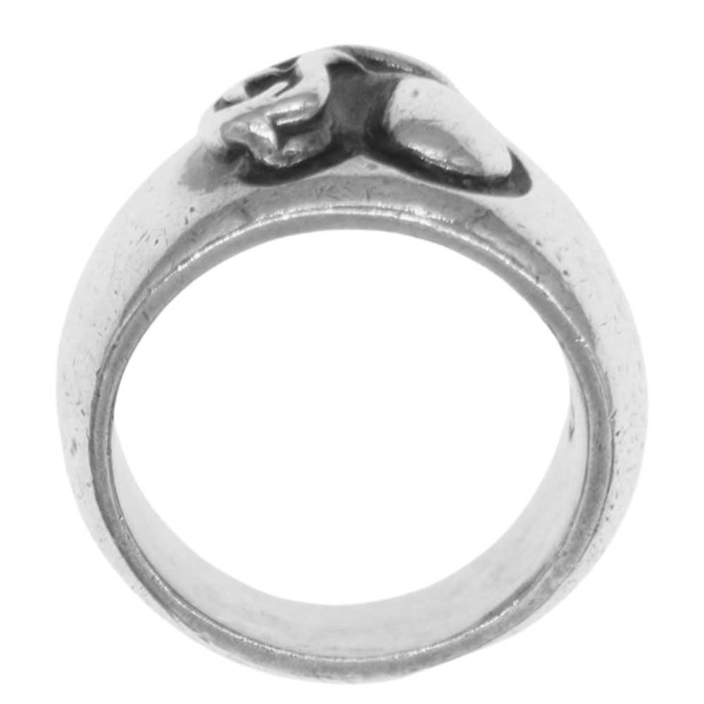 CHROME HEARTS クロムハーツ（原本無） HEART IN BAND ハート イン バンド リング シルバー系 7.5号程度【中古】