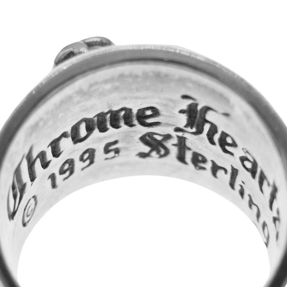 CHROME HEARTS クロムハーツ（原本無） HEART IN BAND ハート イン バンド リング シルバー系 7.5号程度【中古】