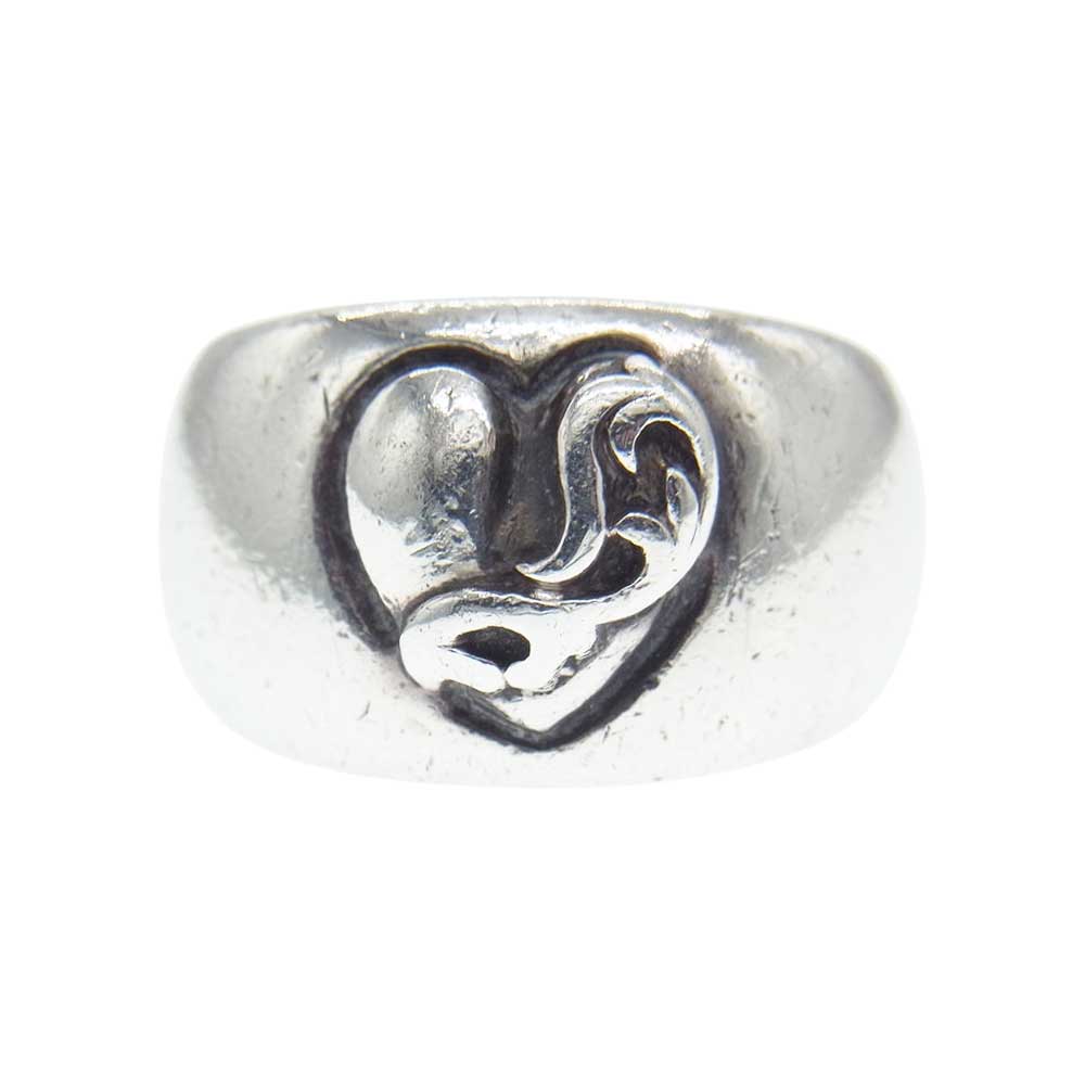CHROME HEARTS クロムハーツ（原本有） HEART IN BAND ハート イン バンド リング シルバー系 16号【中古】