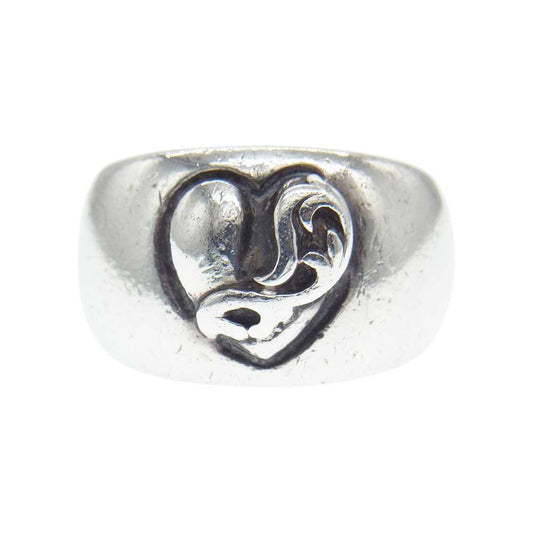 CHROME HEARTS クロムハーツ（原本有） HEART IN BAND ハート イン バンド リング シルバー系 16号【中古】