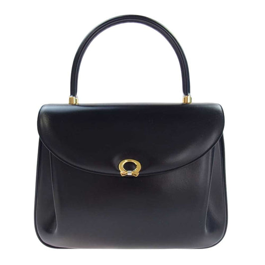 和光 ワコー レザー フォーマル ハンドバッグ ブラック系【中古】