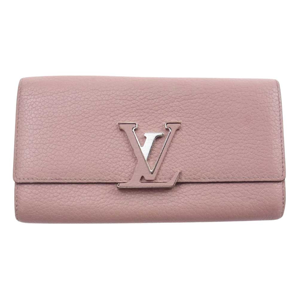 LOUIS VUITTON ルイ・ヴィトン M61250 ポルトフォイユ カプシーヌ マグノリア ウォレット 長財布 ピンク系【中古】