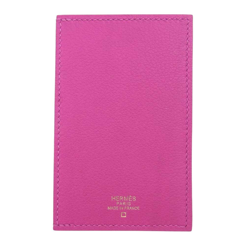 HERMES エルメス プティ シュヴォー パスケース カードケース レッド系 ピンク系【新古品】【未使用】【中古】