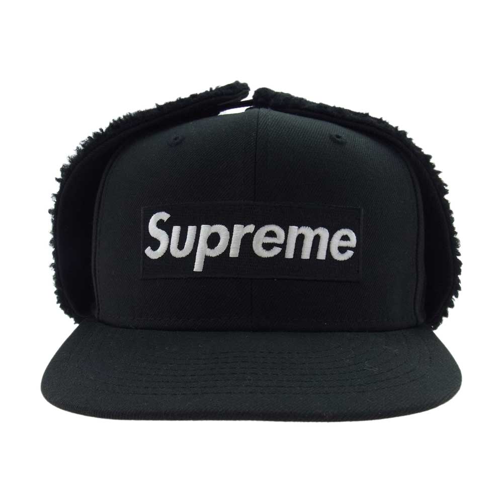 Supreme シュプリーム 21AW Earflap Box Logo New Era Cap イヤーフラップ ボックス ロゴ ニュー エラ キャップ ブラック系 7 3/8【中古】