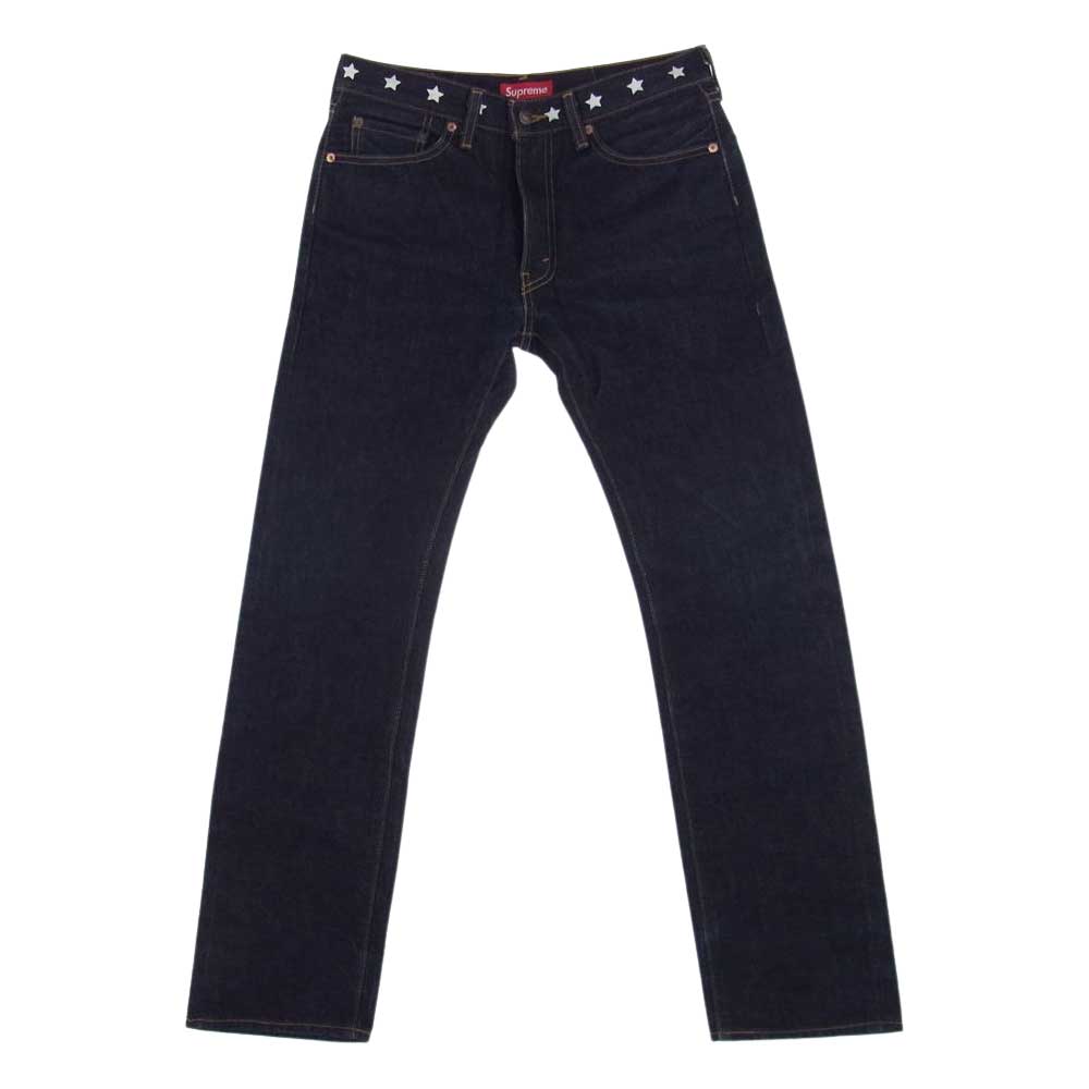 Supreme シュプリーム 11AW × Levi's リーバイス 505 Indigo Star Denim インディゴ スター デニム パンツ インディゴブルー系 30【中古】