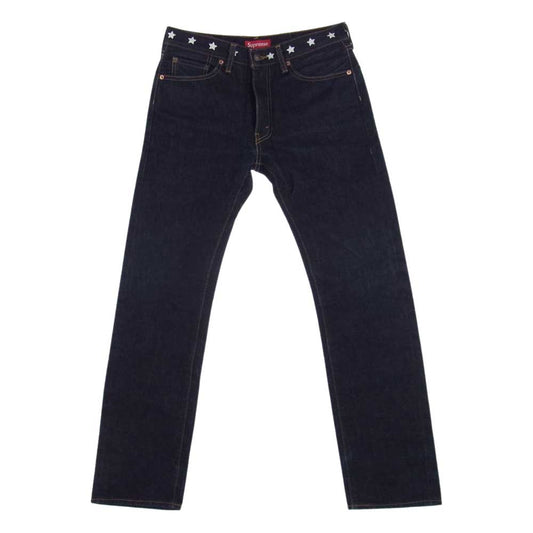 Supreme シュプリーム 11AW × Levi's リーバイス 505 Indigo Star Denim インディゴ スター デニム パンツ インディゴブルー系 30【中古】