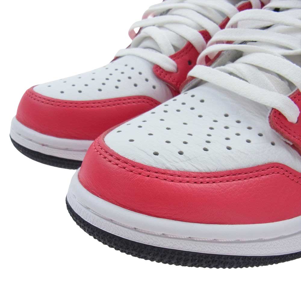 NIKE ナイキ 555088-603 AIR JORDAN 1 HIGH OG LIGHT FUSION RED エアジョーダン1 ハイ OG ライト フュージョンレッド スニーカー ピンク系 イエロー系 27cm【新古品】【未使用】【中古】