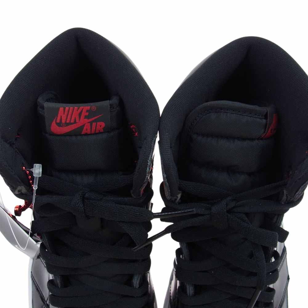 NIKE ナイキ 555088-063 AIR JORDAN 1 Patent Bred ブレッド パテント スニーカー ブラック系 レッド系 27cm【新古品】【未使用】【中古】