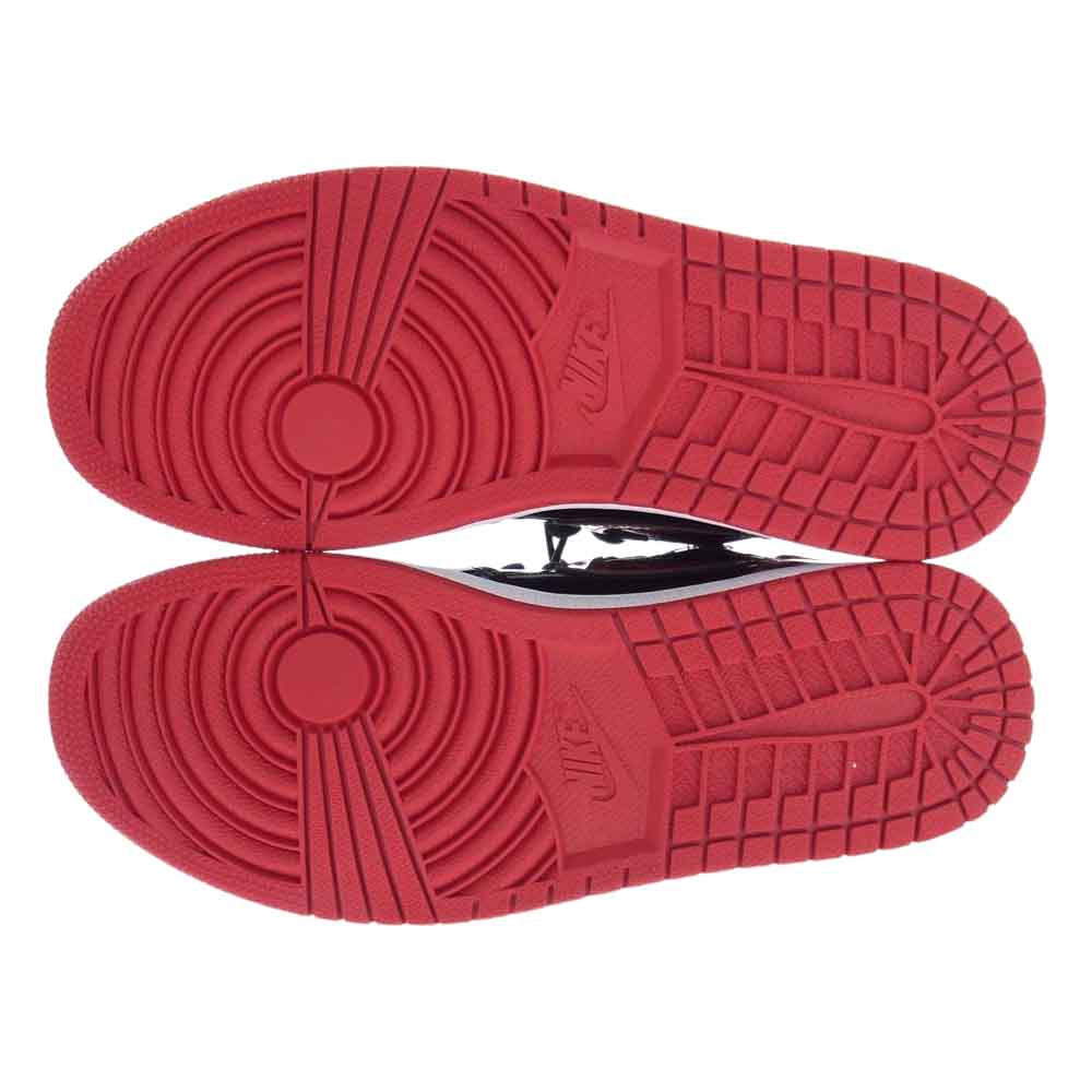 NIKE ナイキ 555088-063 AIR JORDAN 1 Patent Bred ブレッド パテント スニーカー ブラック系 レッド系 27cm【新古品】【未使用】【中古】