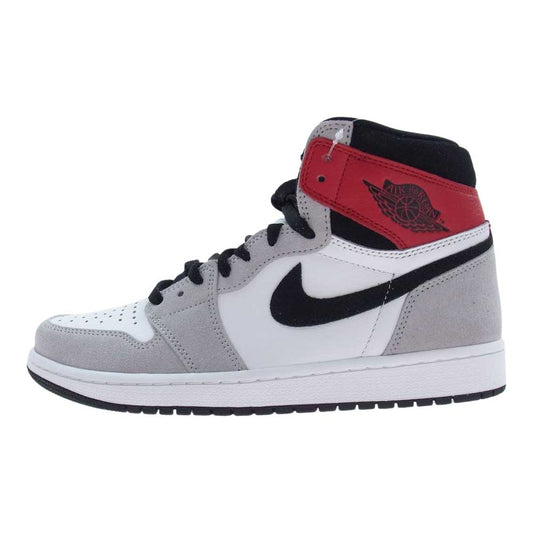 NIKE ナイキ 555088-126 AIR JORDAN 1 HIGH OG LIGHT SMOKE GREY エアジョーダン1 ハイ OG ライト スモークグレー スニーカー レッド系 グレー系 27cm【新古品】【未使用】【中古】