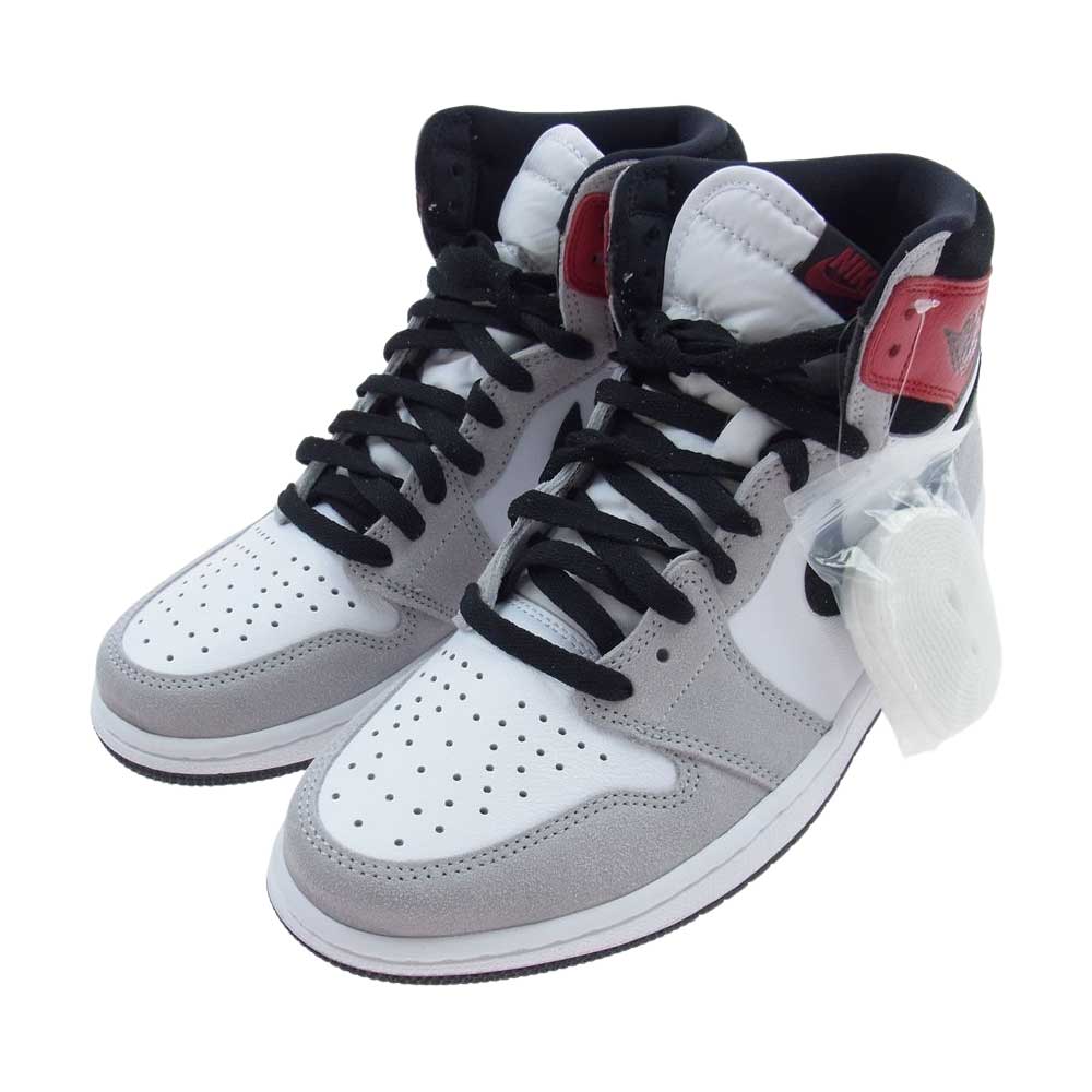 NIKE ナイキ 555088-126 AIR JORDAN 1 HIGH OG LIGHT SMOKE GREY エアジョーダン1 ハイ OG ライト スモークグレー スニーカー レッド系 グレー系 27cm【新古品】【未使用】【中古】