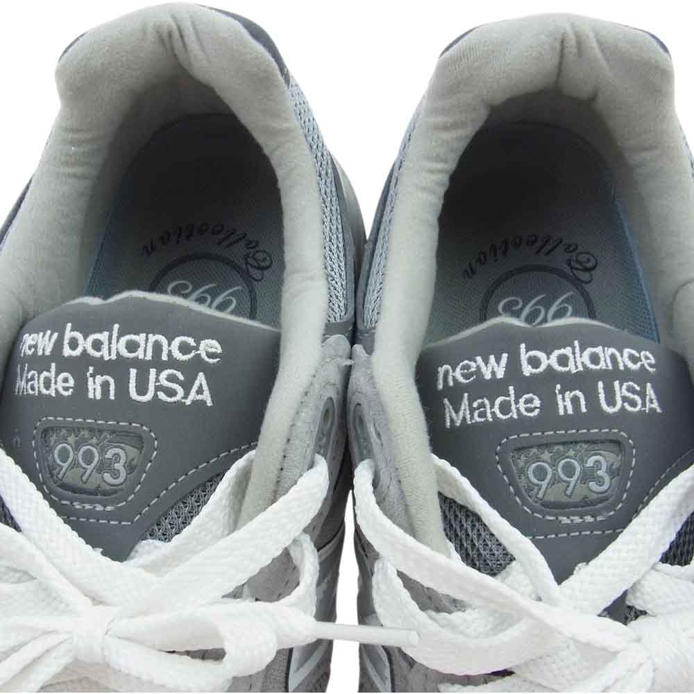 NEW BALANCE ニューバランス MR993GL USA製 993 Gray スニーカー グレー系 26.5cm【新古品】【未使用】【中古】