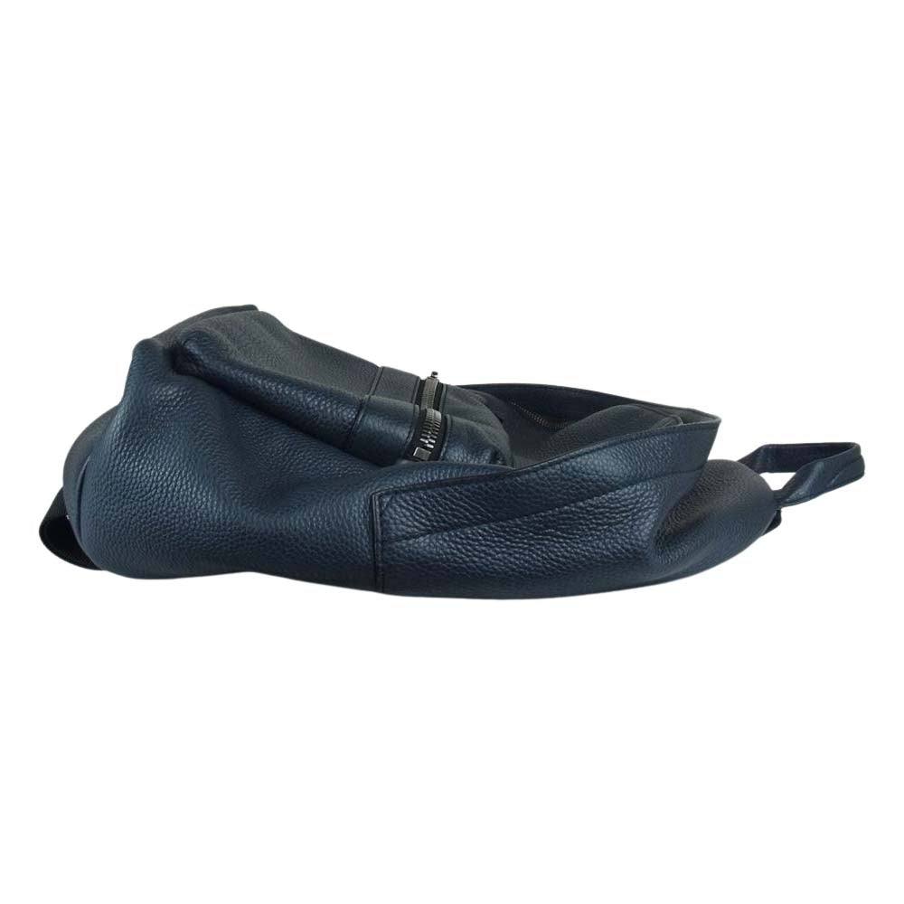 Salvatore Ferragamo サルヴァトーレフェラガモ RE-240433 ロゴ レザー バックパック リュック ネイビー系【中古】