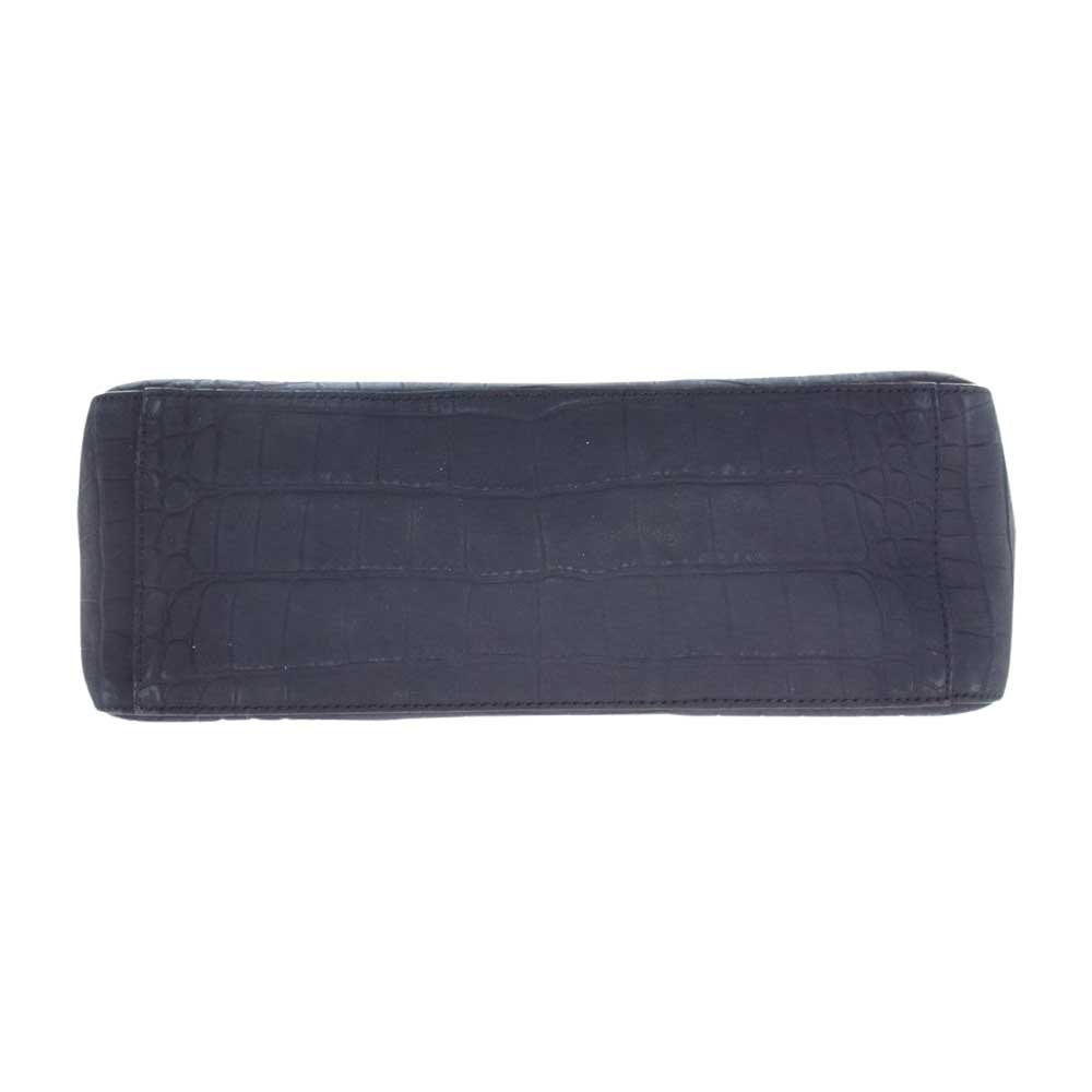 Salvatore Ferragamo サルヴァトーレフェラガモ 型押し レザー トートバッグ ダークネイビー系【中古】