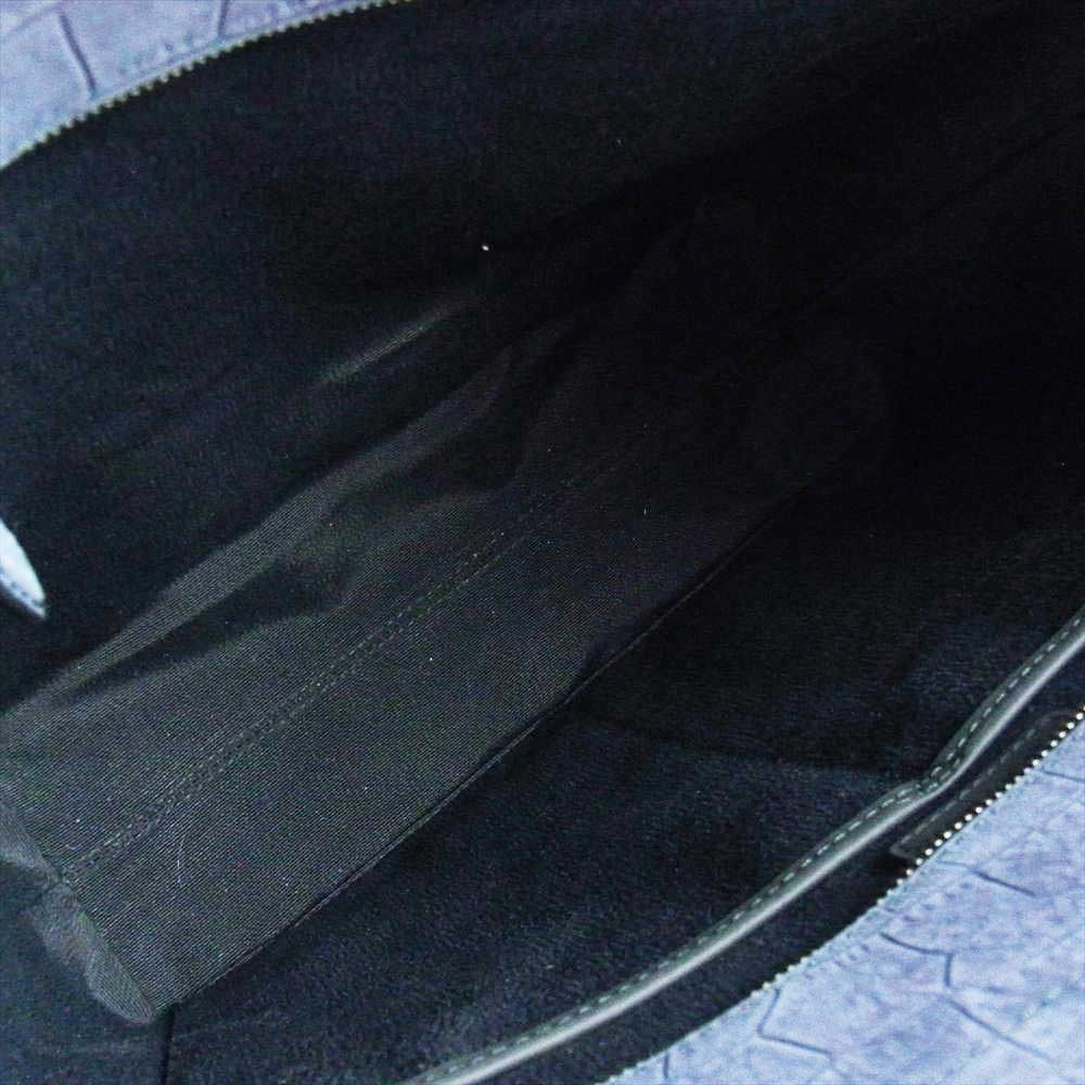 Salvatore Ferragamo サルヴァトーレフェラガモ 型押し レザー トートバッグ ダークネイビー系【中古】