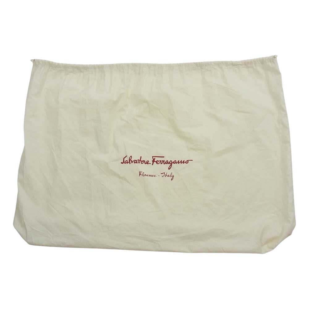 Salvatore Ferragamo サルヴァトーレフェラガモ 型押し レザー トートバッグ ダークネイビー系【中古】
