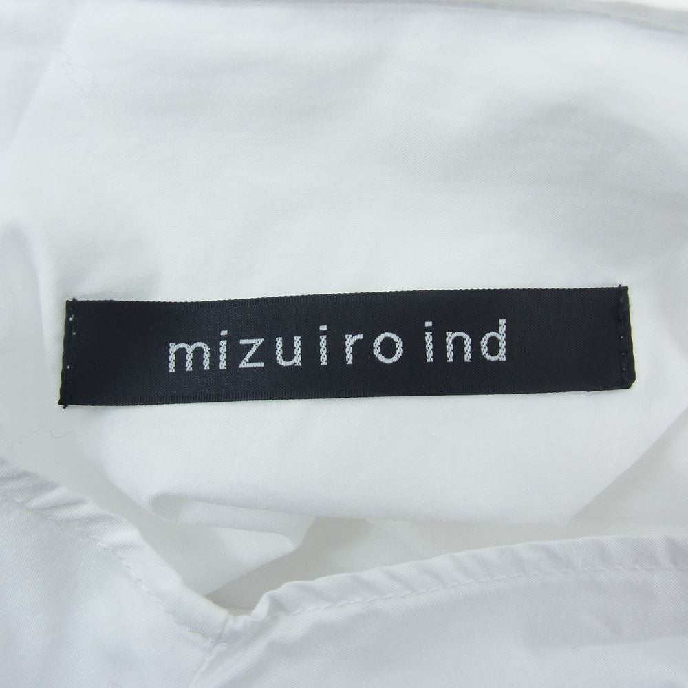 ミズイロインド 621 ボートネック プルオーバ― ポンチョ シャツ ブラウス ホワイト系【中古】