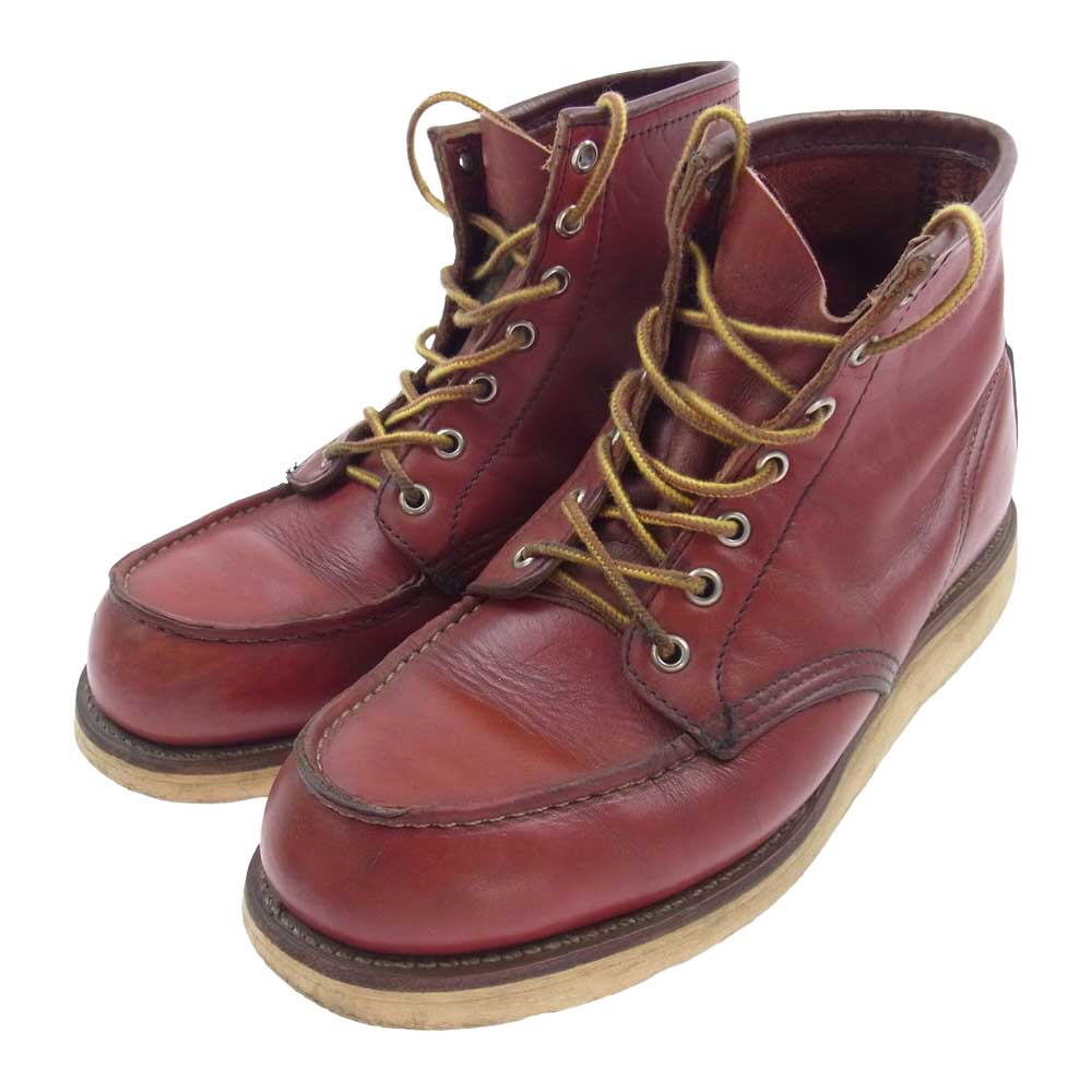 RED WING レッドウィング 875 半円犬タグ アイリッシュセッター ワーク ブーツ エンジ系 エンジ系 US7D【中古】