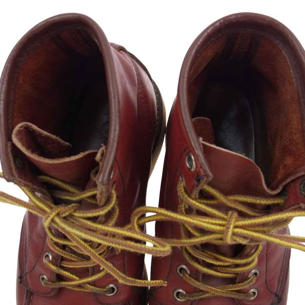 RED WING レッドウィング 875 半円犬タグ アイリッシュセッター ワーク ブーツ エンジ系 エンジ系 US7D【中古】