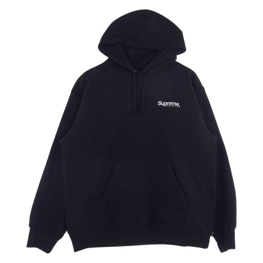 Supreme シュプリーム 23SS Worldwide Hooded Sweatshirt ワールドワイド フーデッド スウェット シャツ ブラック ブラック系 L【極上美品】【中古】